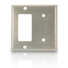 2-Gang 1-Blank 1-Decora Device Combination Wallplate Stainless Steel