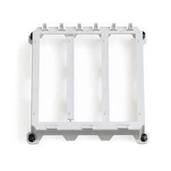 Leviton Plastic Mounting Half Width Bracket-ABS White Plastic-3 Single Bays