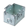 Rectangular Single Gang Stamped Steel Box for Wooden Floors