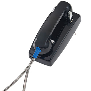 Cortelco Basic No Dial Wall Phone with Armored Cord and Metal Cradle