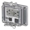 Panel-Safe 20A 125V, GFCI with In-Cabinet Receptacle, Cat 5e Ethernet Access and 3A Circuit Breaker