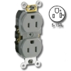 Smooth face Side wired 15A 125V Duplex Receptacle