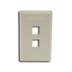 Hubbell IFP Single Gang Wall Plate - 2 Ports