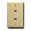 Wall Plate - 2 Voice Ports, 6P/4C
