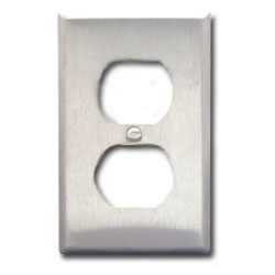 ICC 2-Port Single Gang Electrical Stainless Steel Faceplate