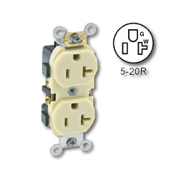 Leviton Side Wired Receptacle Industrial Grade 20A/125V