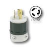 15 Amp 125V Black and White Locking Plug - Industrial Grade (Grounding)