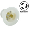15 Amp 125 Volt Flanged Inlet Locking Receptacle - Industrial Grade (Grounding)