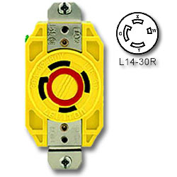 Leviton 30 Amp 125/250V Single Locking Flush Receptacle
