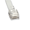 8P 8C to 8P 8C Silver Satin Flat Line Cord
