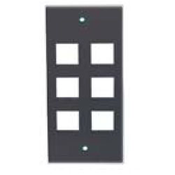 Hubbell Modular 6-Port Face Plate for Work Station Furniture Connectivity Box