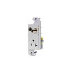 Hubbell JLOAD Multimedia Cat 5E and Coaxial 20 Amp Outlet