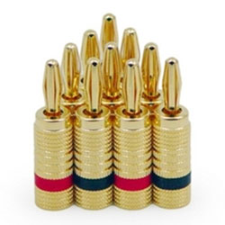 Legrand - On-Q Gold Banana Plugs - 5 Pair Pack