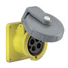 Watertight IEC Pin and Sleeve Receptacle, 2P3W, 20A 125V