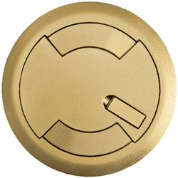 Legrand - Wiremold Tamper Resistant Evolution 8AT Series Flush Style Cover Assembly, Brass