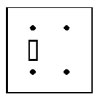 2 Gang Wall Plate with Blank