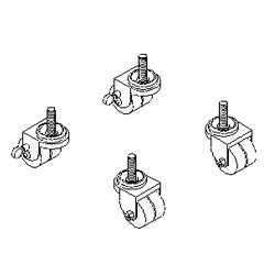 Southwest Data Products Series 2000 Heavy Duty Locking Caster Set