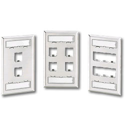 Panduit Mini-Com Stainless Steel Faceplates with Labels