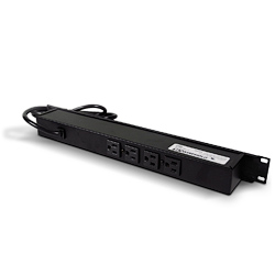 Legrand - Wiremold Rack Mount Plug-In Outlet Center with Two Front and Four Rear 15 Amp Outlets