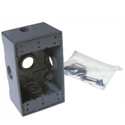 Hubbell Single Gang Deep Weatherproof Box 5-1/2 Inches Outlets