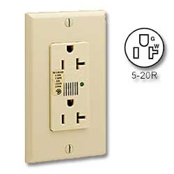 Leviton Industrial Grade Isolated Ground Decora Plus Duplex Receptacle with 1/2 HP At Rated Voltage