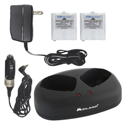 Midland Radio Desktop Charger, Batteries, and Adapter