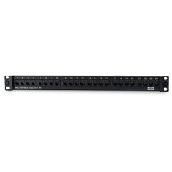 Hubbell NEXTSPEED Ascent Cat 6A 24-port Patch Panel, Component, Black