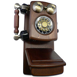 Golden Eagle Walnut Country Wood Phone