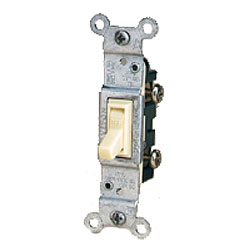 Leviton Quickwire and Side Wired Framed Single-Pole Toggle Quiet Switch with Grounding Screw