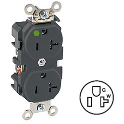 Leviton Back and Side Wired Slim Design Receptacle
