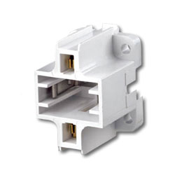 Leviton 10mm Compact Vertical Bottom Snap-In Fluorescent Lampholder