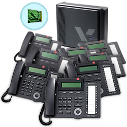 Vertical 6 x 16 Basic KSU with (8) 24-Button Digital Telephone Bundle