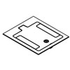 RFB9 and RFB11 Series Flush Tile or Carpet Cover Assembly, Brushed Aluminum