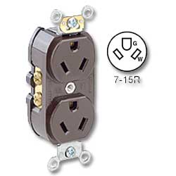 Leviton Back and Side Wired 15Amp 277V AC Grounding