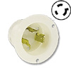 30 AMP, 277V, Locking Flanged Inlet with Grounding