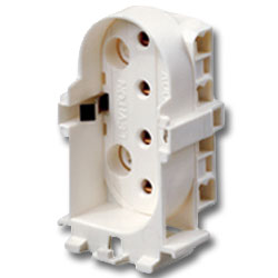 Leviton Vertical Twin Tube 2G11 Vertical Snap-In Mounting, Side Push-In Wiring With Internal Shunt Connection