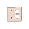 2-Gang Combination Plates Satin Stainless Wallplate