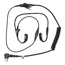 Motorola Temple Transducer Headset with Inline Push-to-Talk (PTT) Microphone