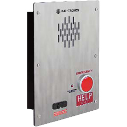 GAI-Tronics Ramtel Emergency Telephone Retrofit, Single Button, Flush-Mount with Voice Annunciation Option