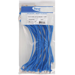 ICC CAT 5e Molded Boot Patch Cord, Blue (Package of 25)