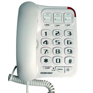 Big Button Phone with Speakerphone (White)