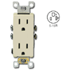 Decora Duplex, Self-Grounding Clip, Side and Quickwire Receptacle