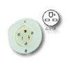15 Amp 250V 2-Pole, 3-Wire Flanged Outlet Receptacle