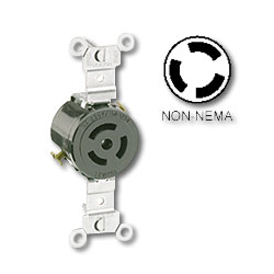 Leviton 15Amp Non-NEMA Single Flush Locking Receptacle