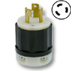 30 AMP, 600V, Non-Grounded Black Nylon Locking Plug