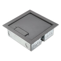 Hubbell 4-Gang Deep Raised Access Floor Box and Cover Assembly