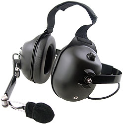 Pryme Black Dual Earmuff Standard Headset