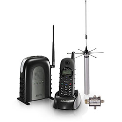 EnGenius DuraFon1X Long Range Industrial Cordless Phone System With 60' Outdoor Extended Range Antenna Kit