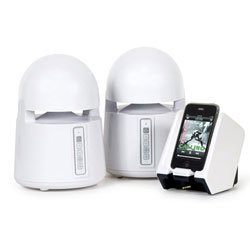 Grace Digital Audio MiniBullet II TX 2 Weatherproof Wireless Speaker, White