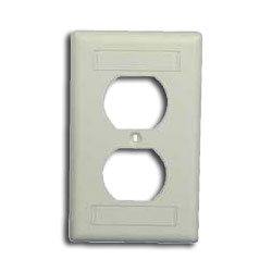 Hubbell Infin-e-Station Cover Plate, Single-Gang, Duplex